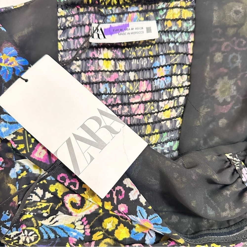 NEW NWT Zara Paisley Print Halter Mini Dress - Picture 6 of 6